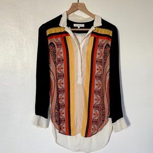 Vintage SANDRO Silk Cotton Blend Blouse